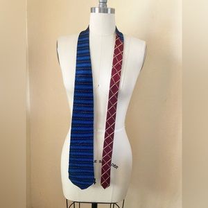 Vintage Tommy Hilfiger Tie STARS Blue Men's Silk Necktie